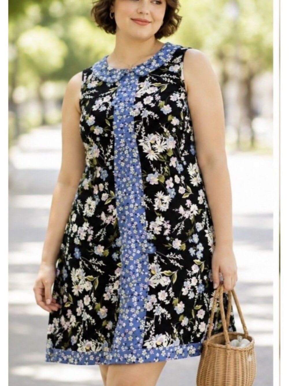 JJill Shirt Dress Casual Boho Pleated Front Pockets Floral Vacay Beach SMALL